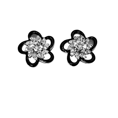 Flower Silver 925 Earrings with Cubic Zirconia