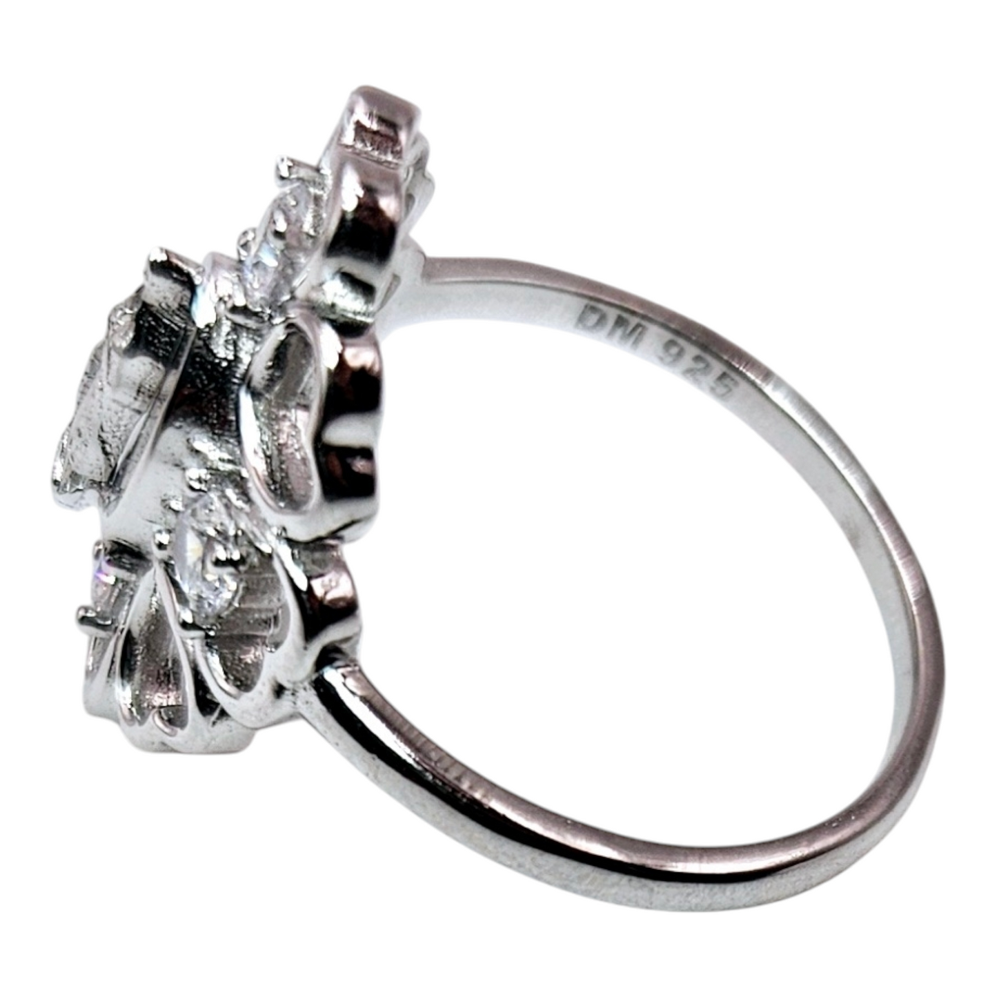 Virgin Mary Silver 925 Ring with Cubic Zirconia Stone