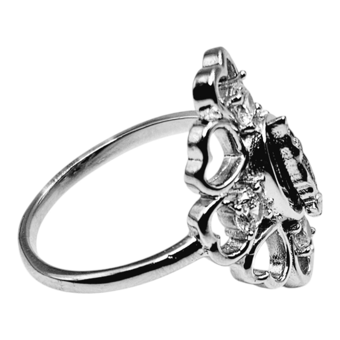 Virgin Mary Silver 925 Ring with Cubic Zirconia Stone