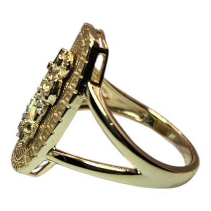 Gold 14k over Silver Saint Jude Ring