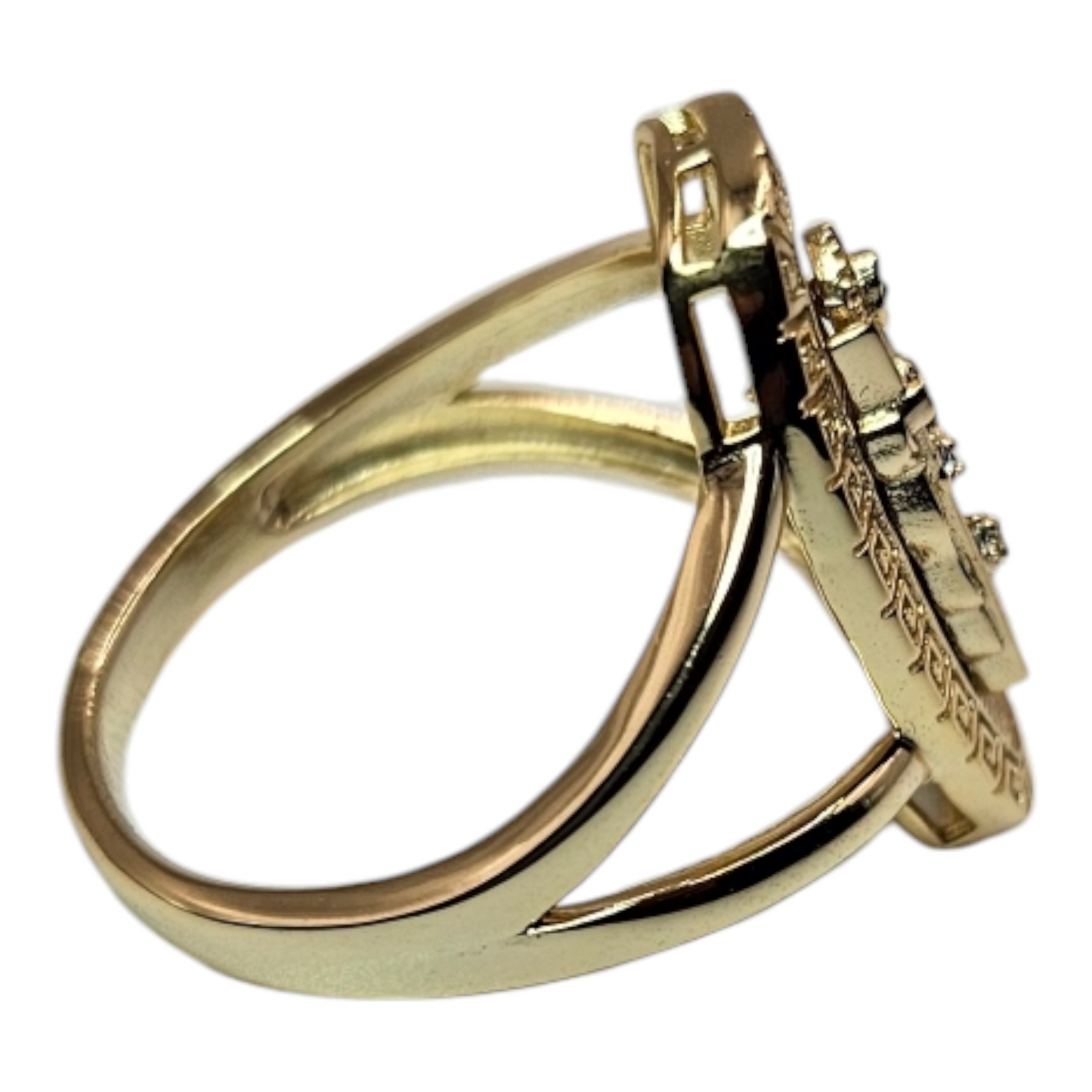 Gold 14k over Silver Saint Jude Ring