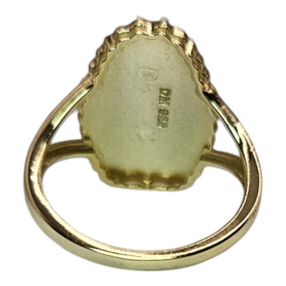 Gold 14k over Silver Virgen Maria Ring