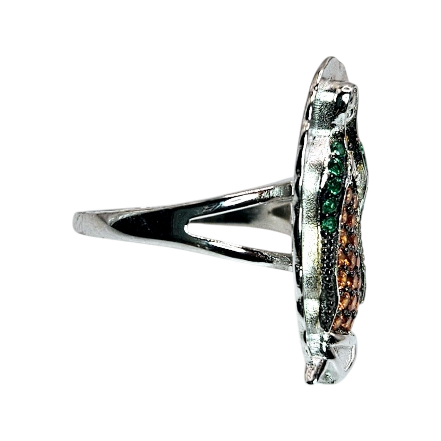 Multi Color Virgen Maria Silver Ring