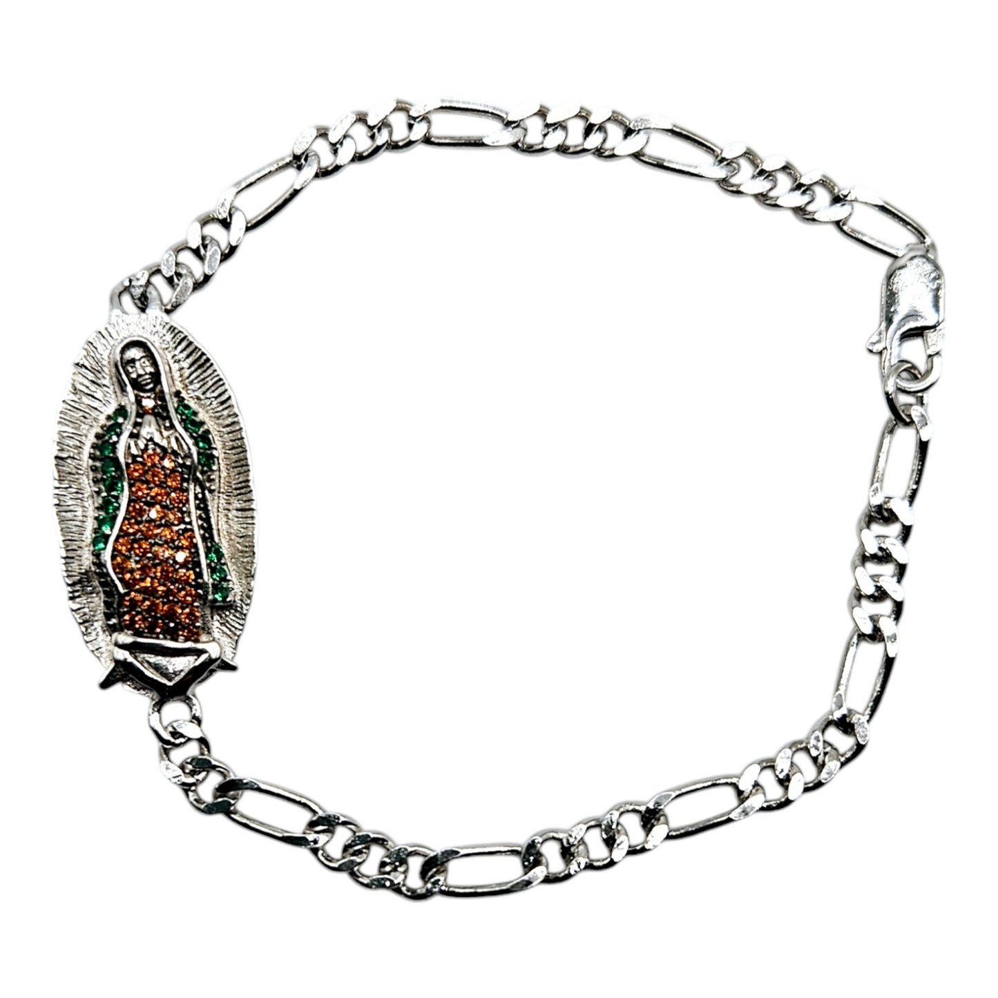 Oval Virgen Maria Bracelet Silver 925