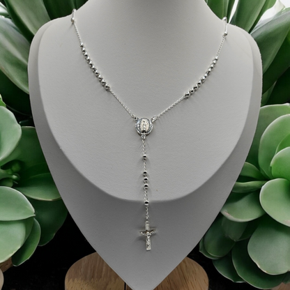 Rosary Silver 18"