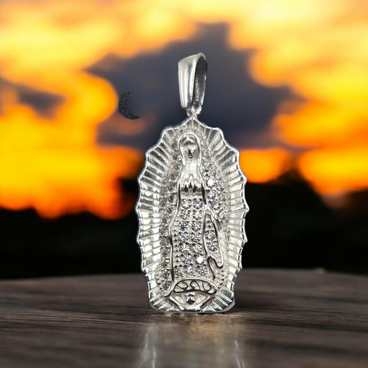 Virgen Maria Silver 925 Large Pendant