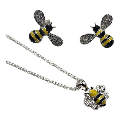 Silver Bee Jewelry Set for Children