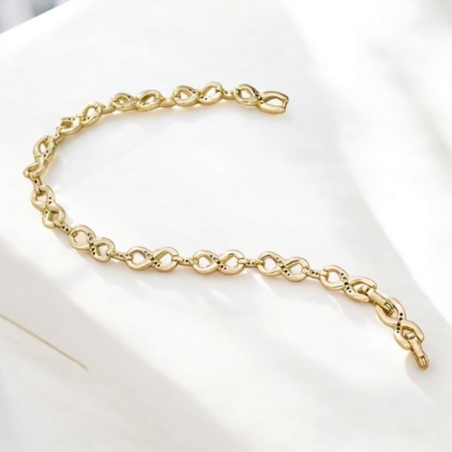 Infinity 14K Gold Plated Bracelet