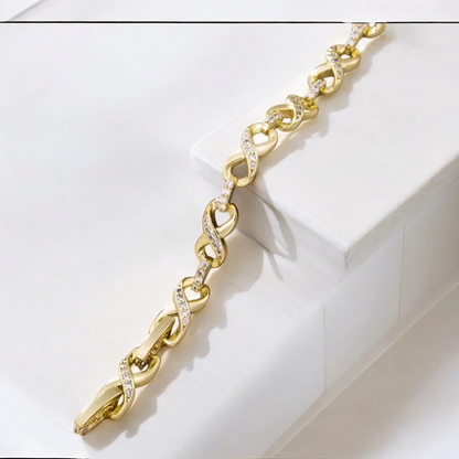 Infinity 14K Gold Plated Bracelet