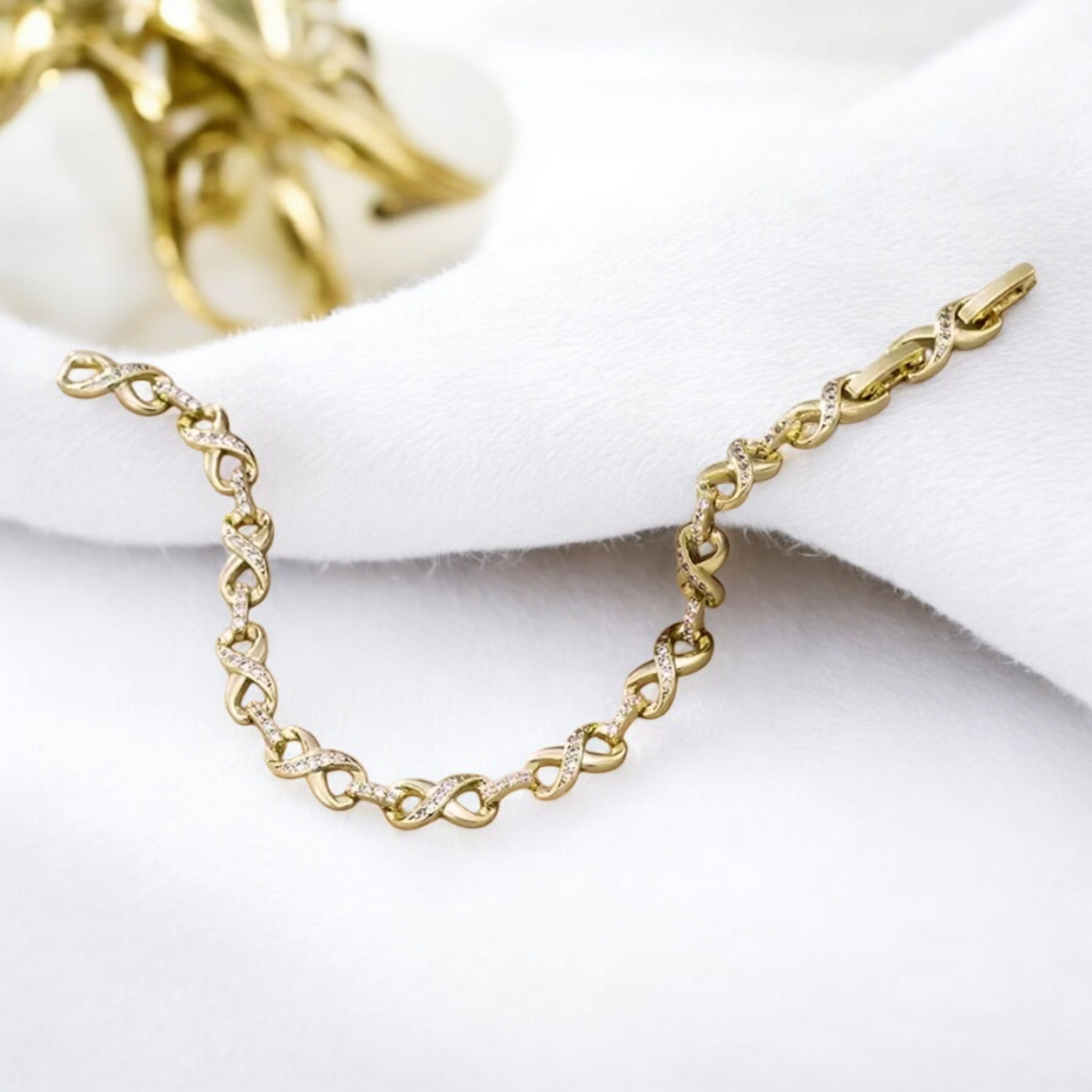 Infinity 14K Gold Plated Bracelet