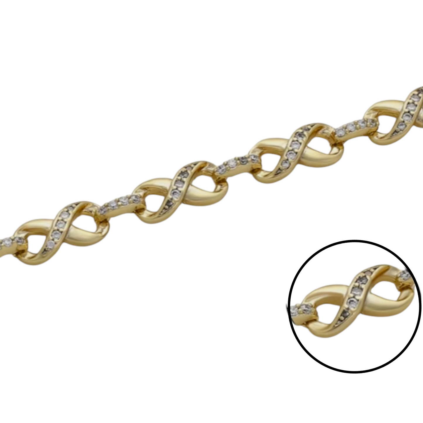 Infinity 14K Gold Plated Bracelet