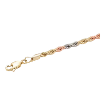 Three Color Gold Plated Bracelet