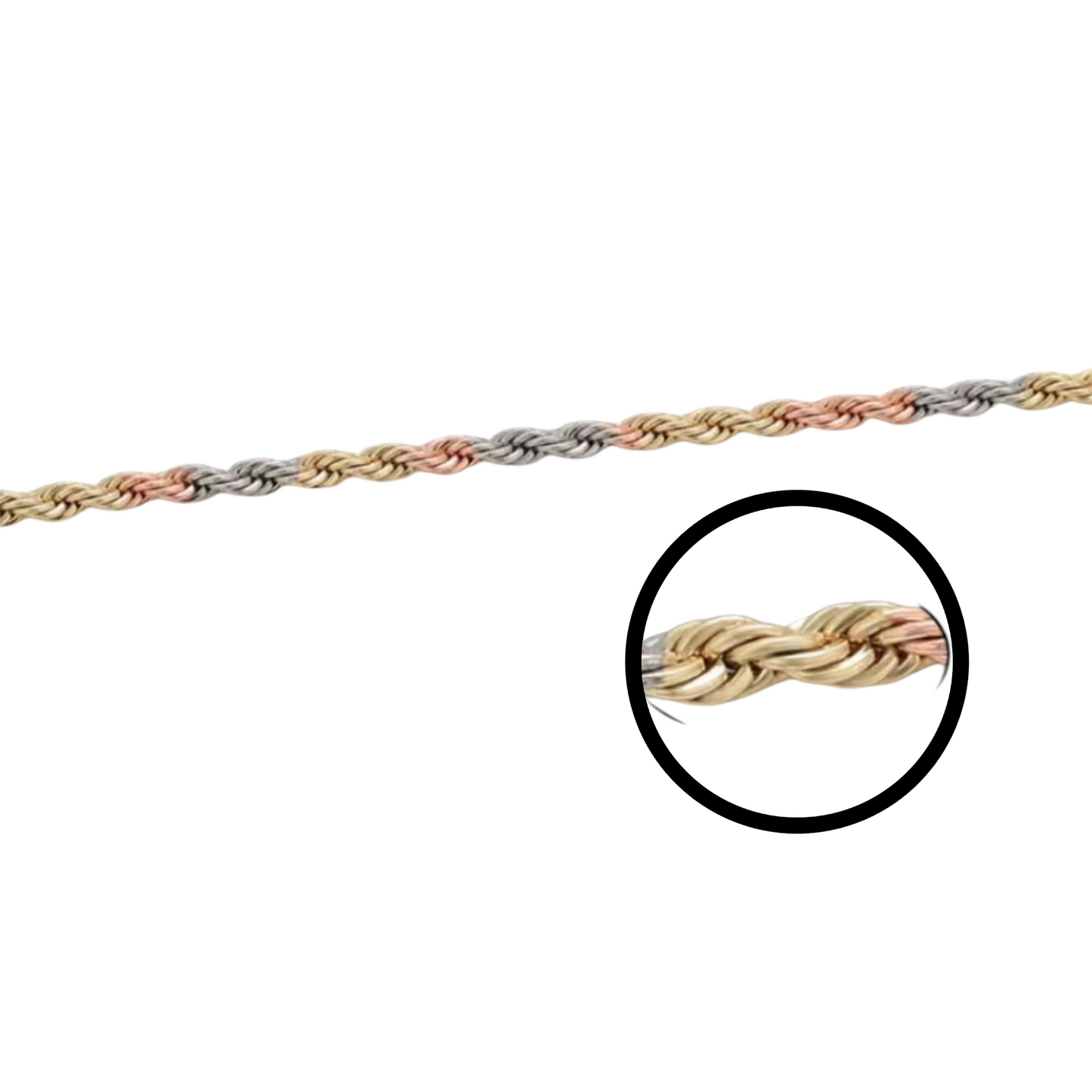 Three Color Gold Plated Bracelet