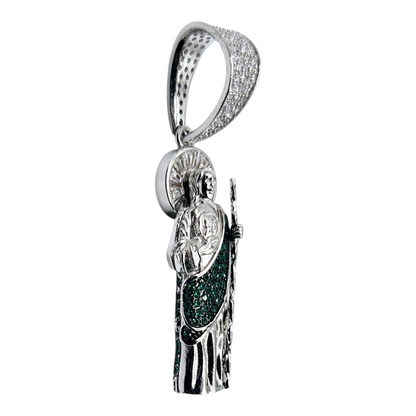 San Judas Silver 925 3D Pendant