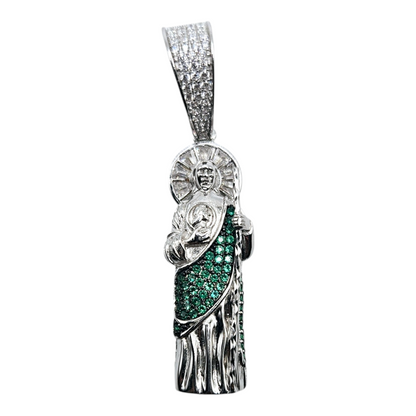 San Judas Silver 925 3D Pendant