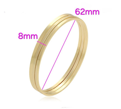 Set of Three 14k Gold Plated Bangle