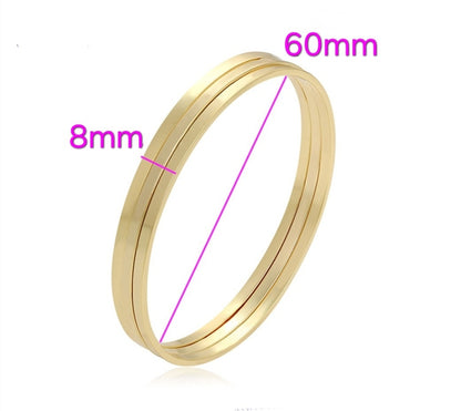 Set of Three 14k Gold Plated Bangle