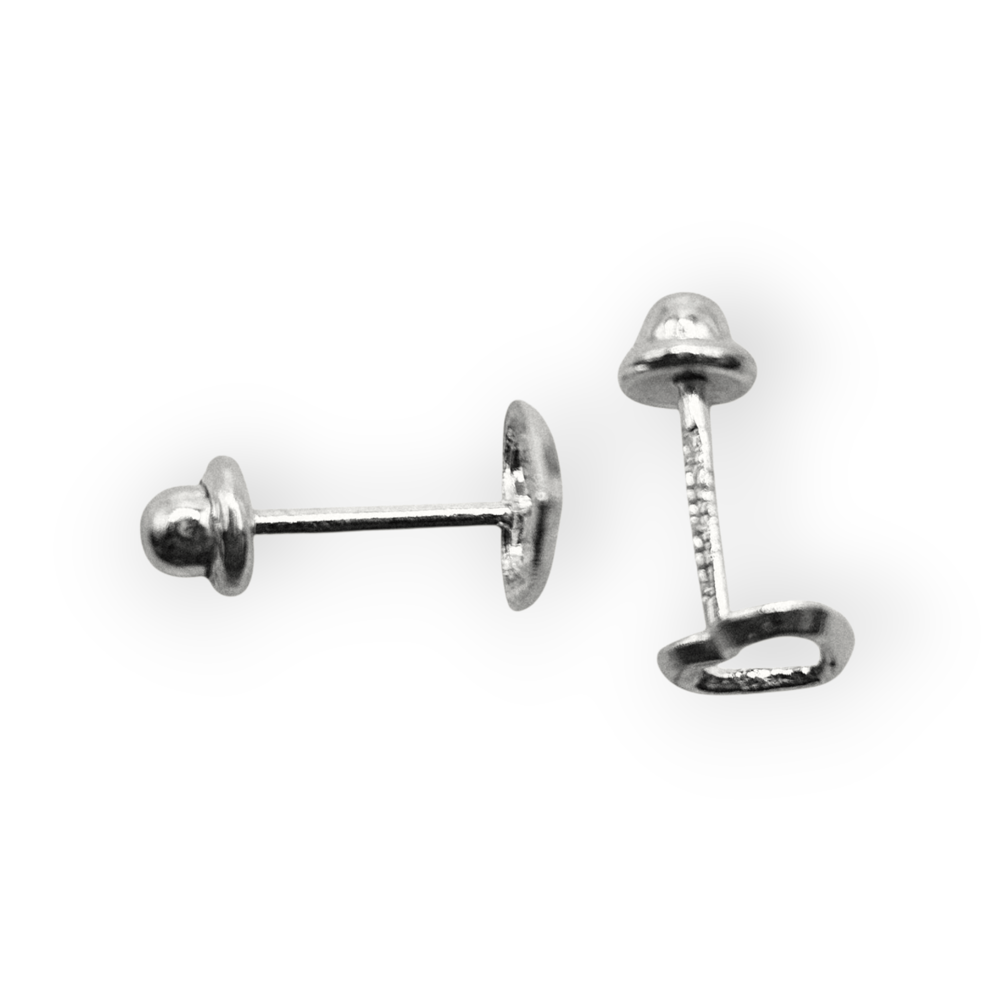 Baby Heart Shape Stud Earrings Silver 925