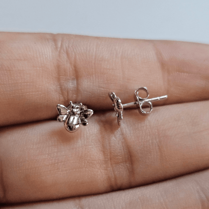 Baby Stud Earrings Butterfly Silver 925