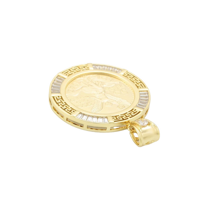 50 Pesos Coin 14K Gold Plated Pendant