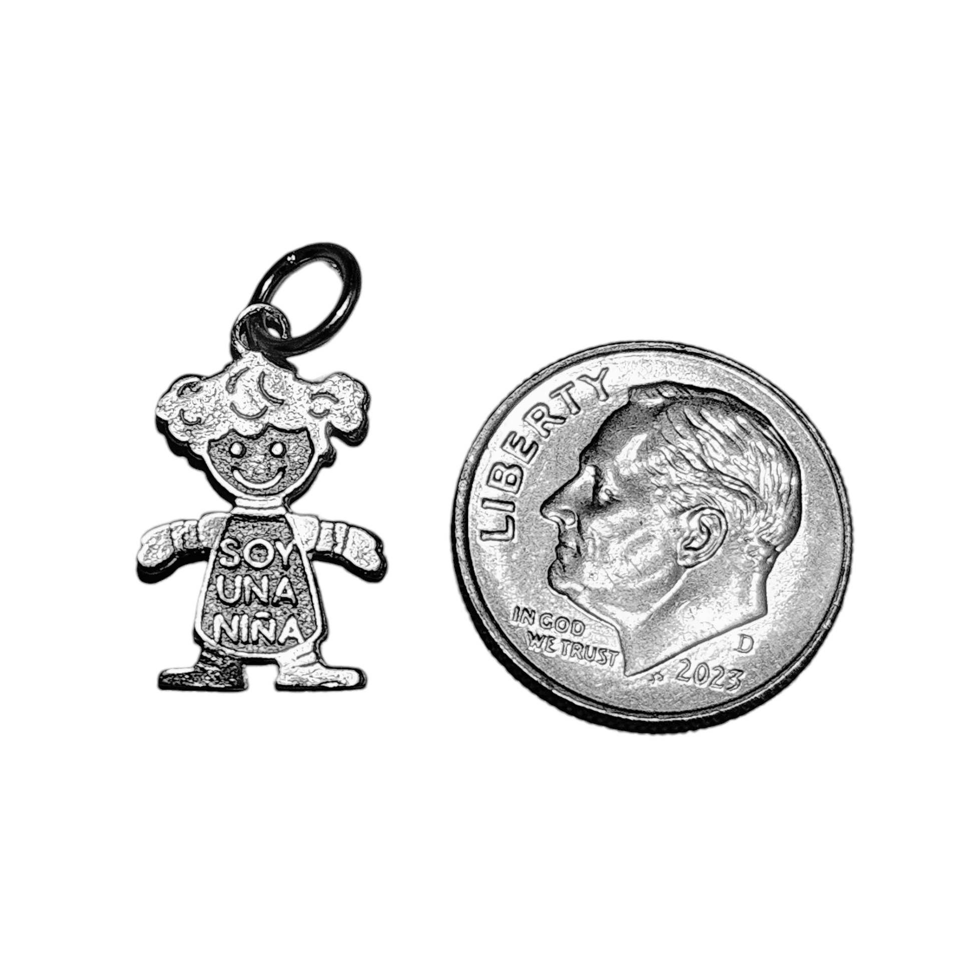 Boy or Girl Sterling Silver 925 Child Charm, Dije de niño o niña en Plata