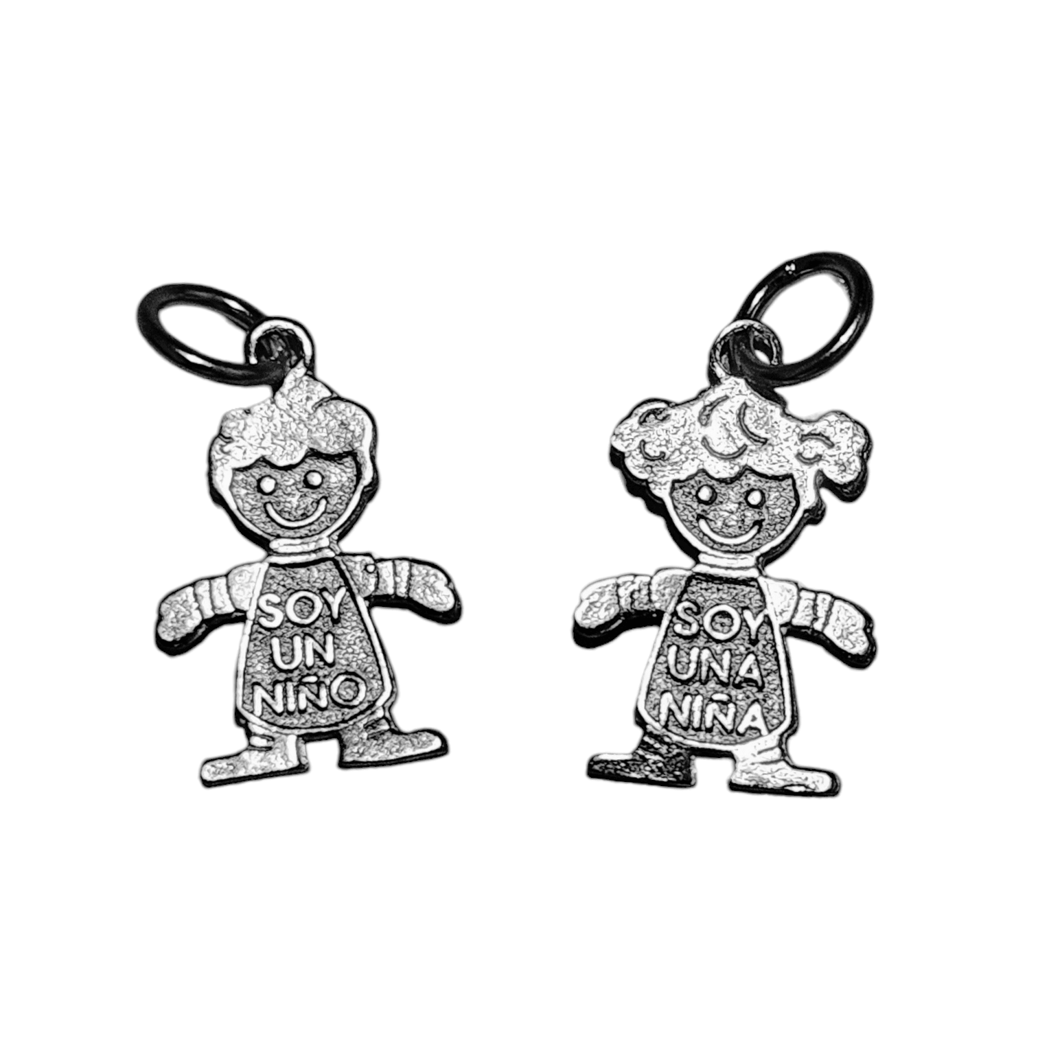 Boy or Girl Sterling Silver 925 Child Charm, Dije de niño o niña en Plata