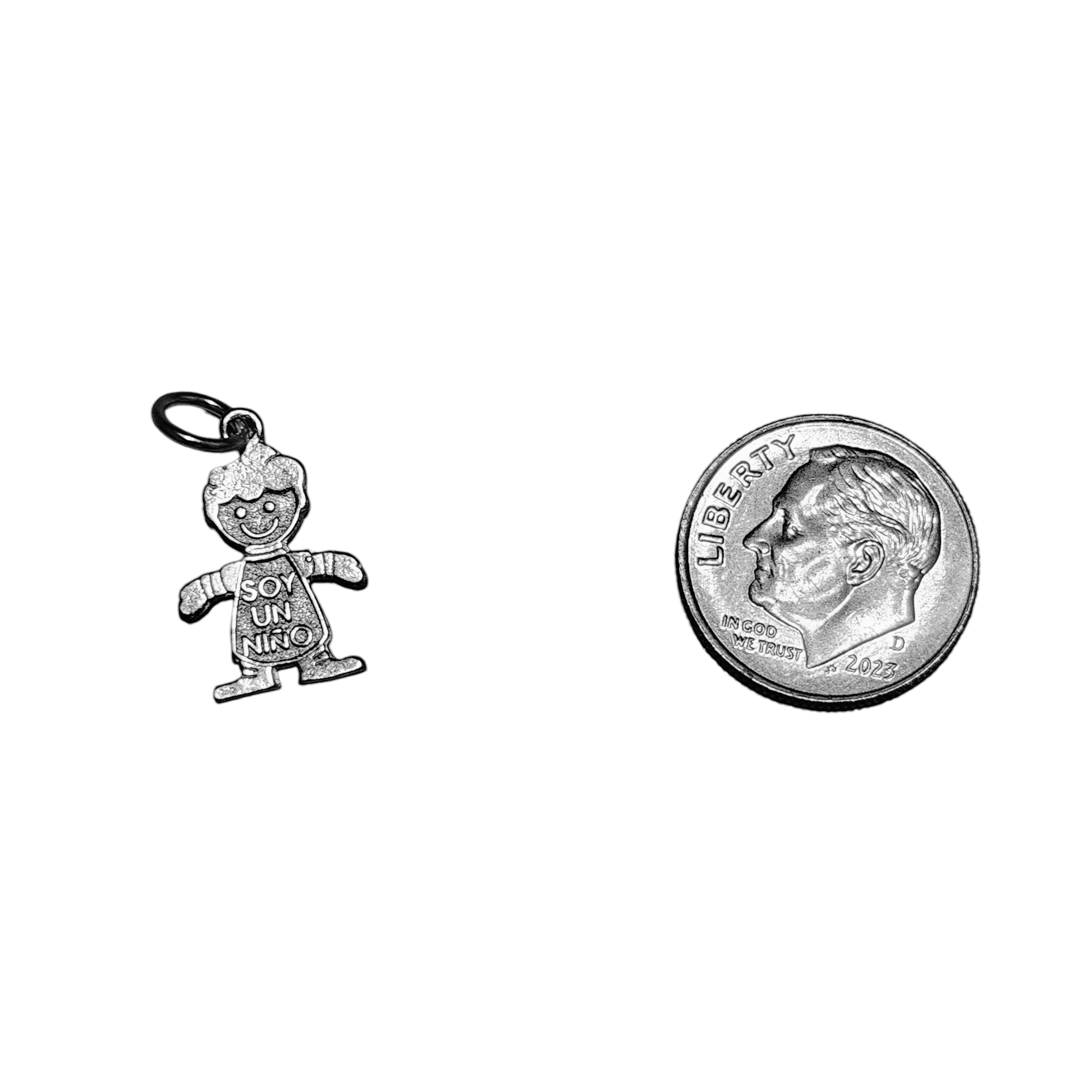 Boy or Girl Sterling Silver 925 Child Charm, Dije de niño o niña en Plata