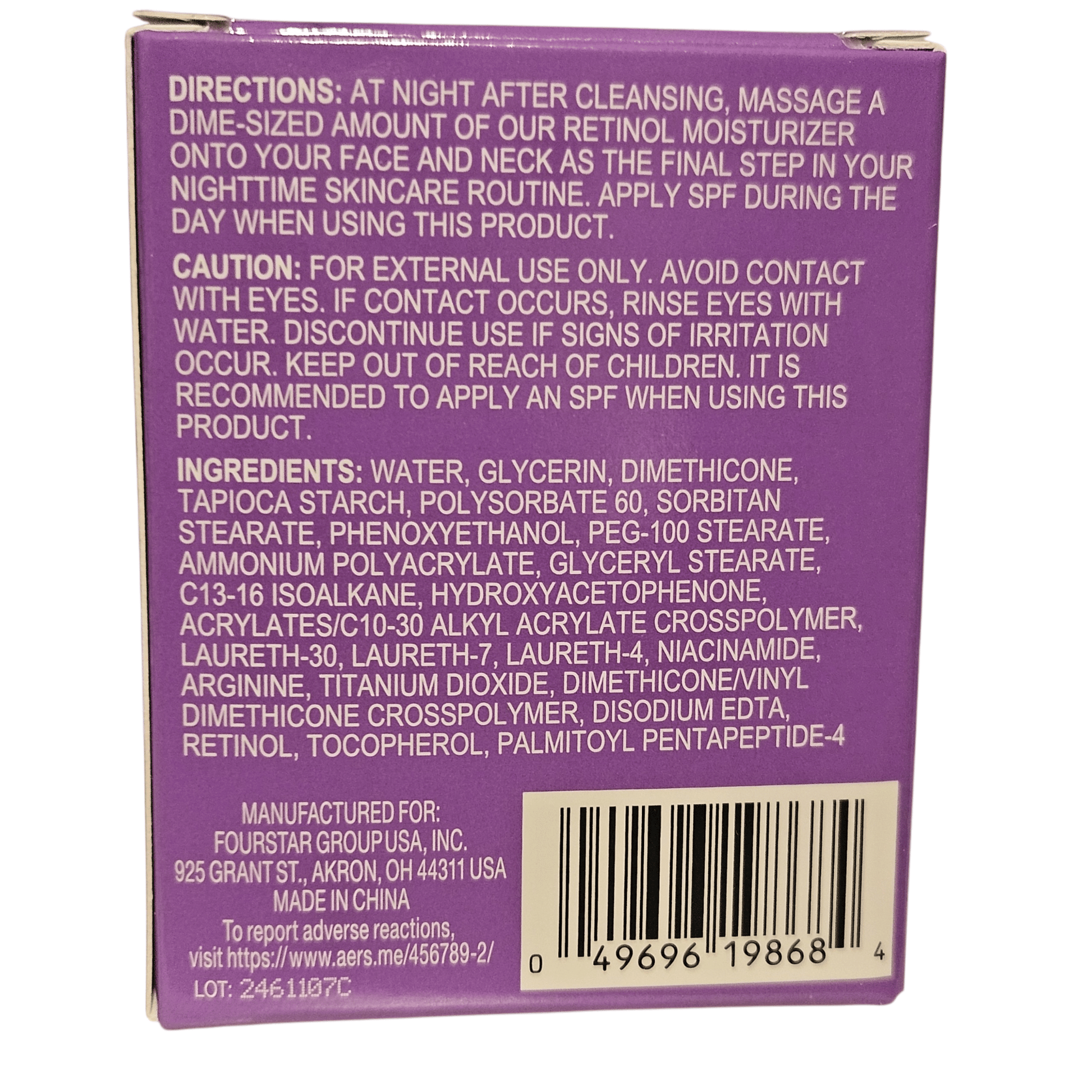 b.pure Smoothing Retinol Night Moisturizer