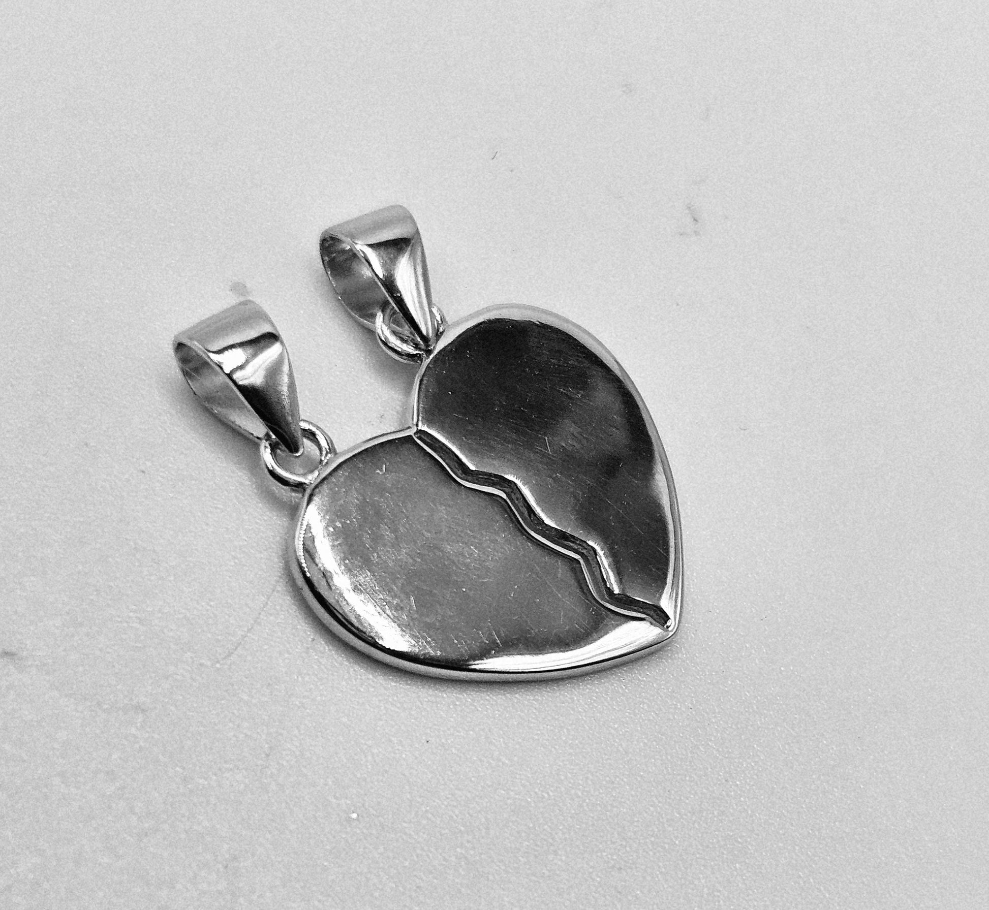 Breakable Heart Pendant Silver 925 Te Amo Engraving Customizable