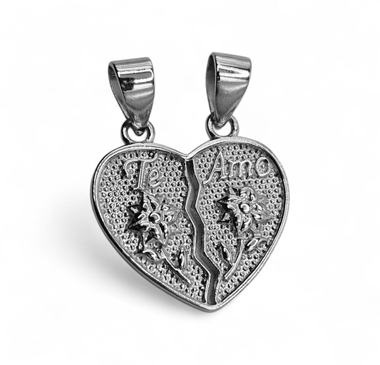 Breakable Heart Pendant Silver 925 Te Amo Engraving Customizable