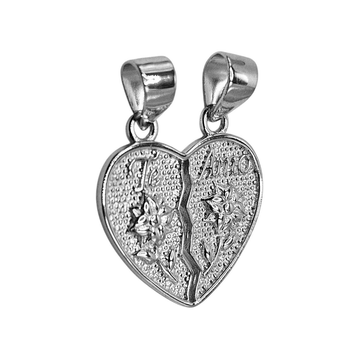 Breakable Heart Pendant Silver 925 Te Amo Engraving Customizable