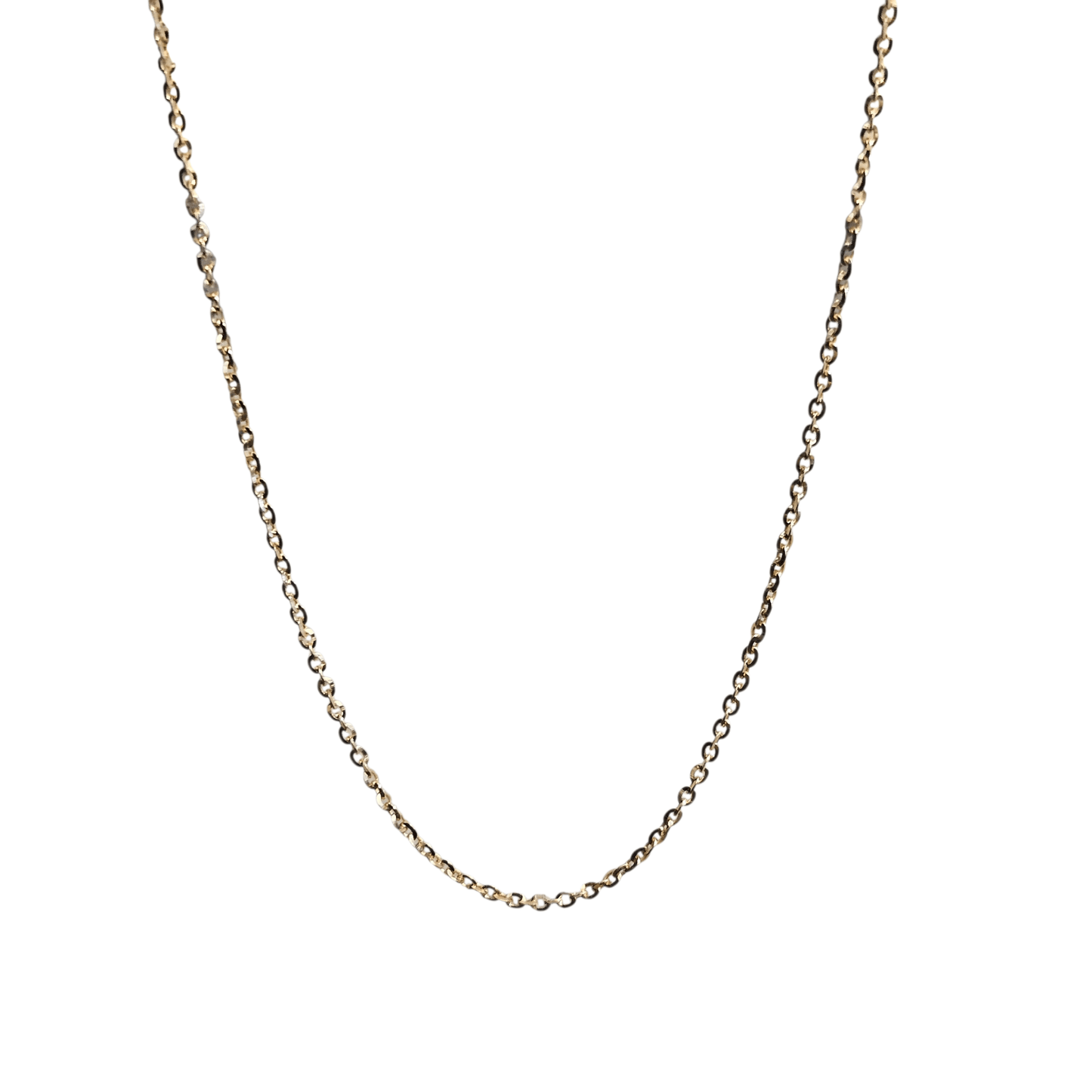 Brillantina Chain Italian Solid 925 14K Gold Plated Sterling Silver for Men, Women 2 mm
