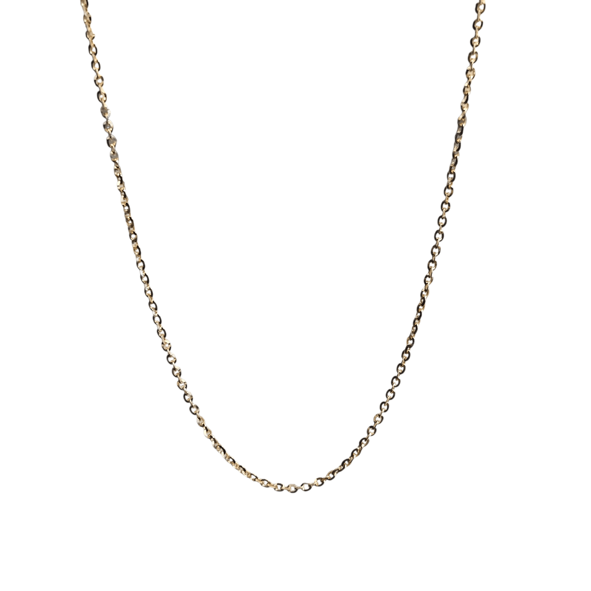 Brillantina Chain Italian Solid 925 14K Gold Plated Sterling Silver for Men, Women 2 mm