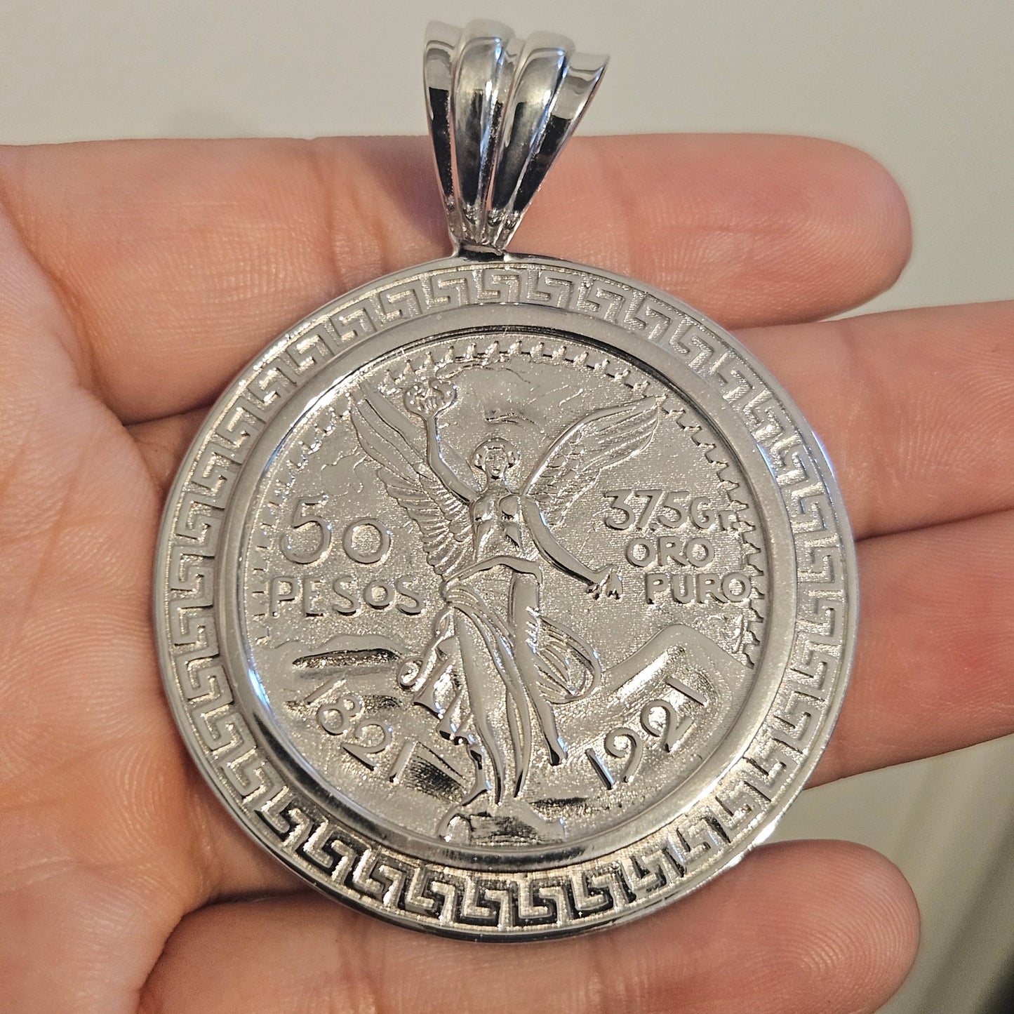 Centenario Mexican 50 Pesos Silver 925 Pendant