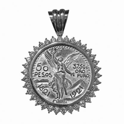 Centenario Silver Pendant Mexican Coin Sterling Silver 925