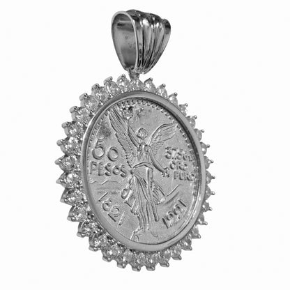 Centenario Silver Pendant Mexican Coin Sterling Silver 925