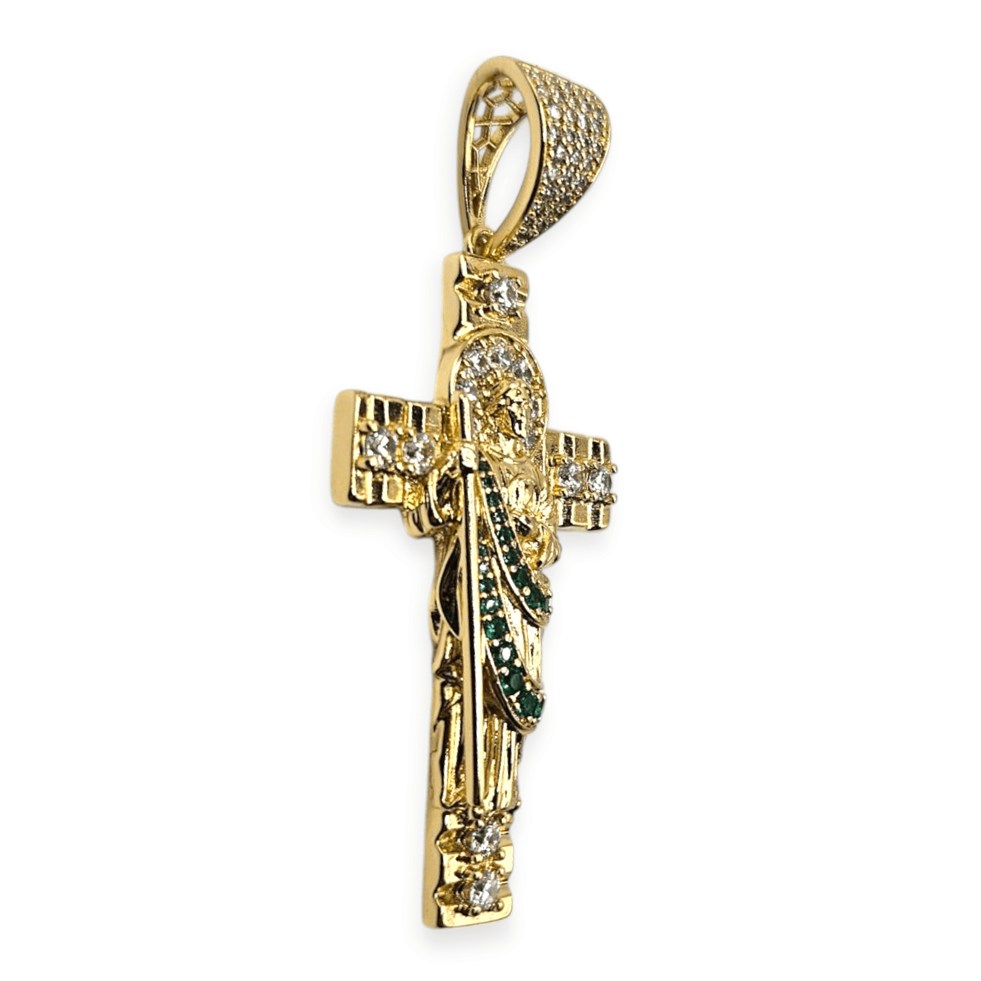 Cross Saint Jude 14K Gold Plated Pendant