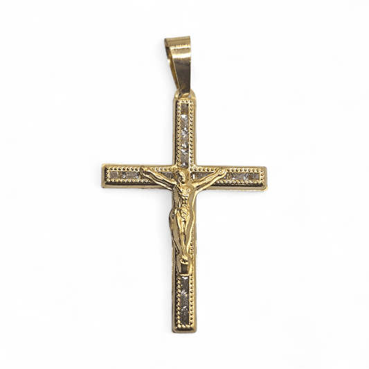 Crucifix 14K Gold Pendant Cross for Men and Women