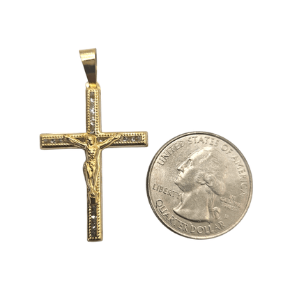 Crucifix 14K Gold Pendant Cross for Men and Women