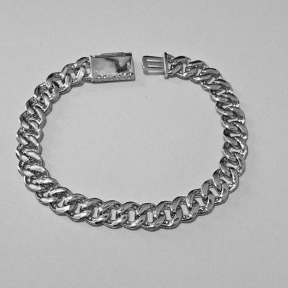 Curb (Cuban) Silver 925 Cubic Zirconia Bracelet for Men or Women