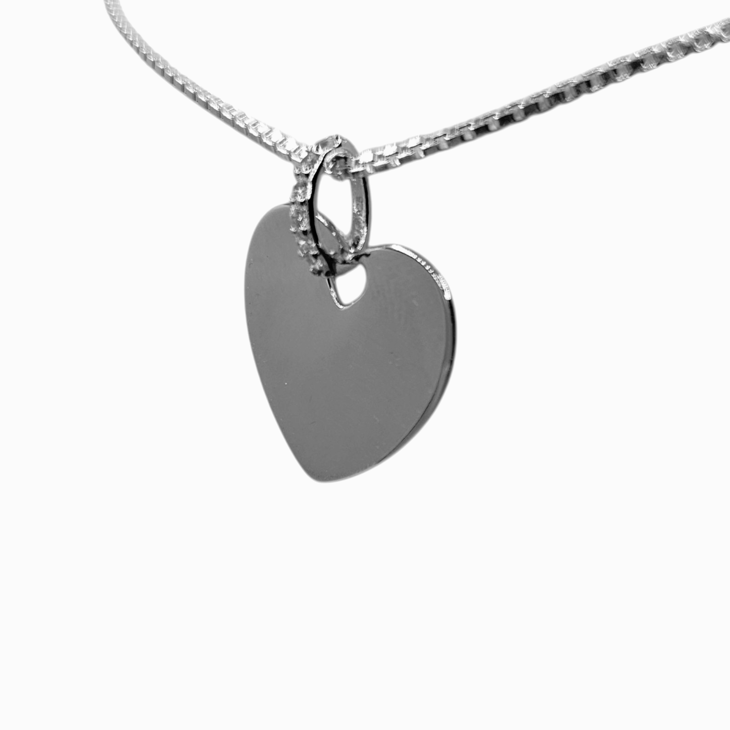 Customizable Heart Necklace Cubic Zirconia Stones Silver 925 For Women