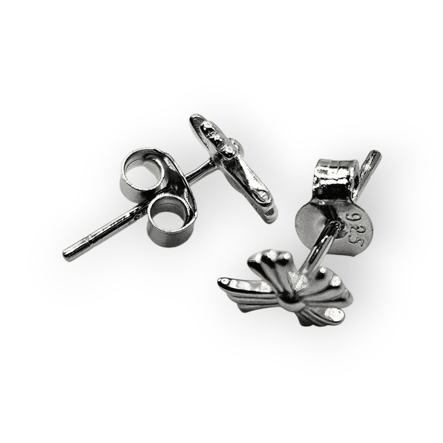 Dainty Cross Stud Earrings Silver 925