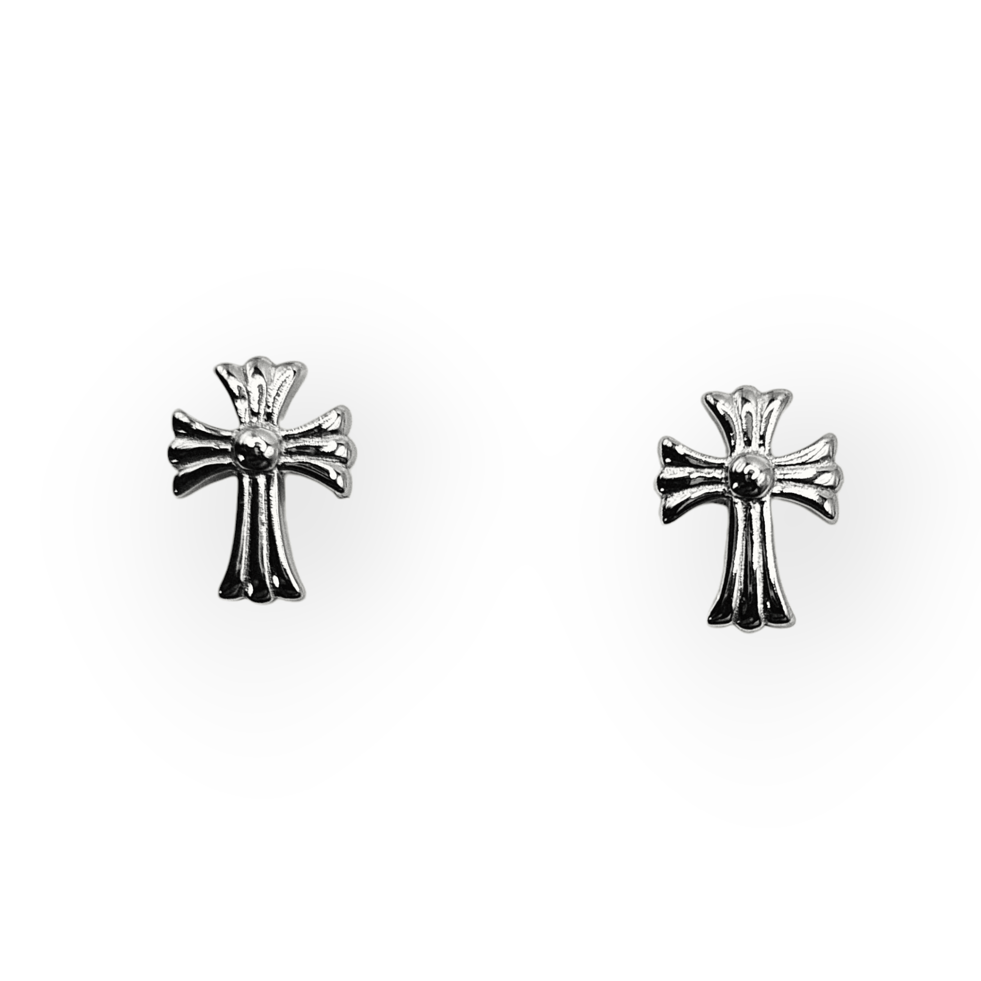 Dainty Cross Stud Earrings Silver 925