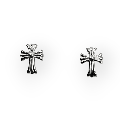 Dainty Cross Stud Earrings Silver 925