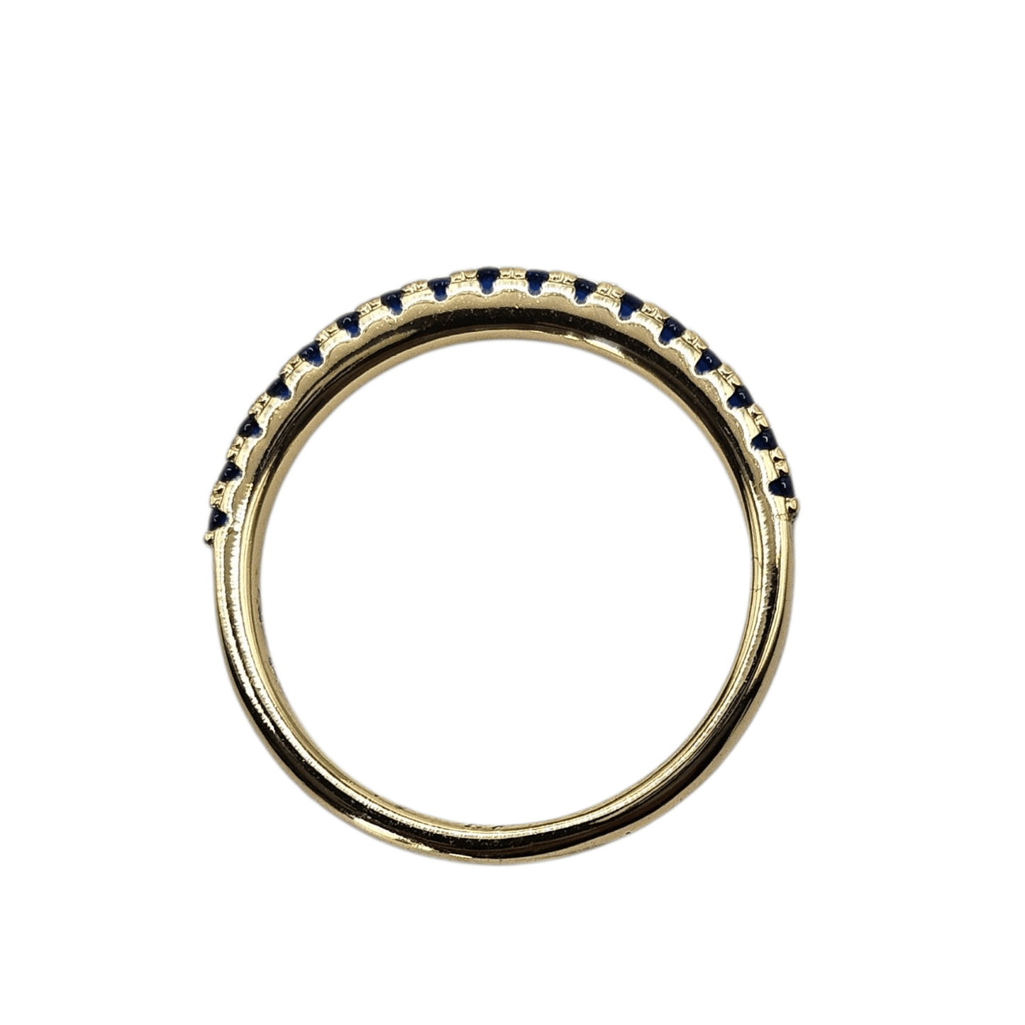 Dainty Ring Band with Cubic Zirconia Stones Pink or Blue for Women