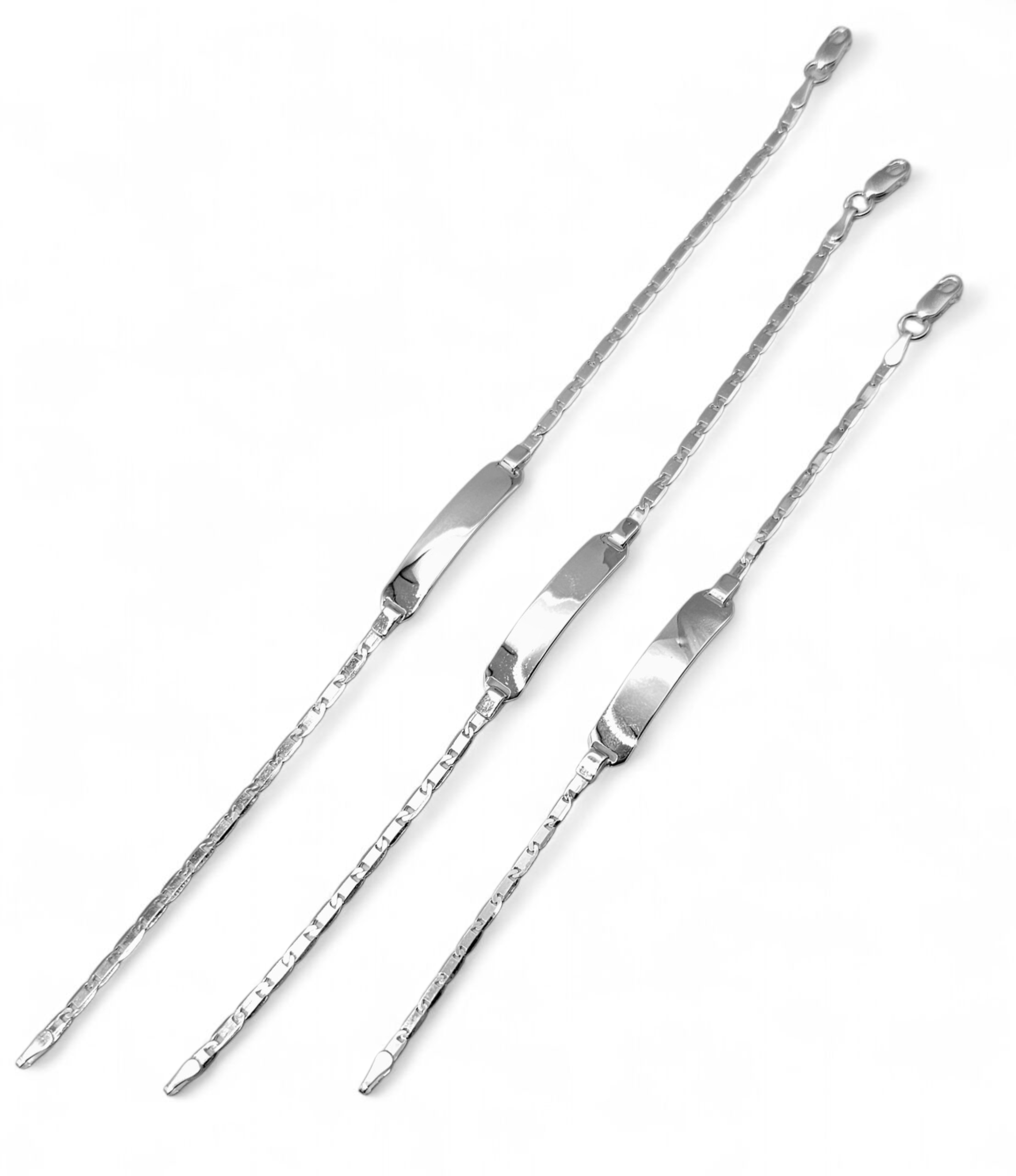 Engravable Silver Mariner Kids Bracelet for Boy or Girl