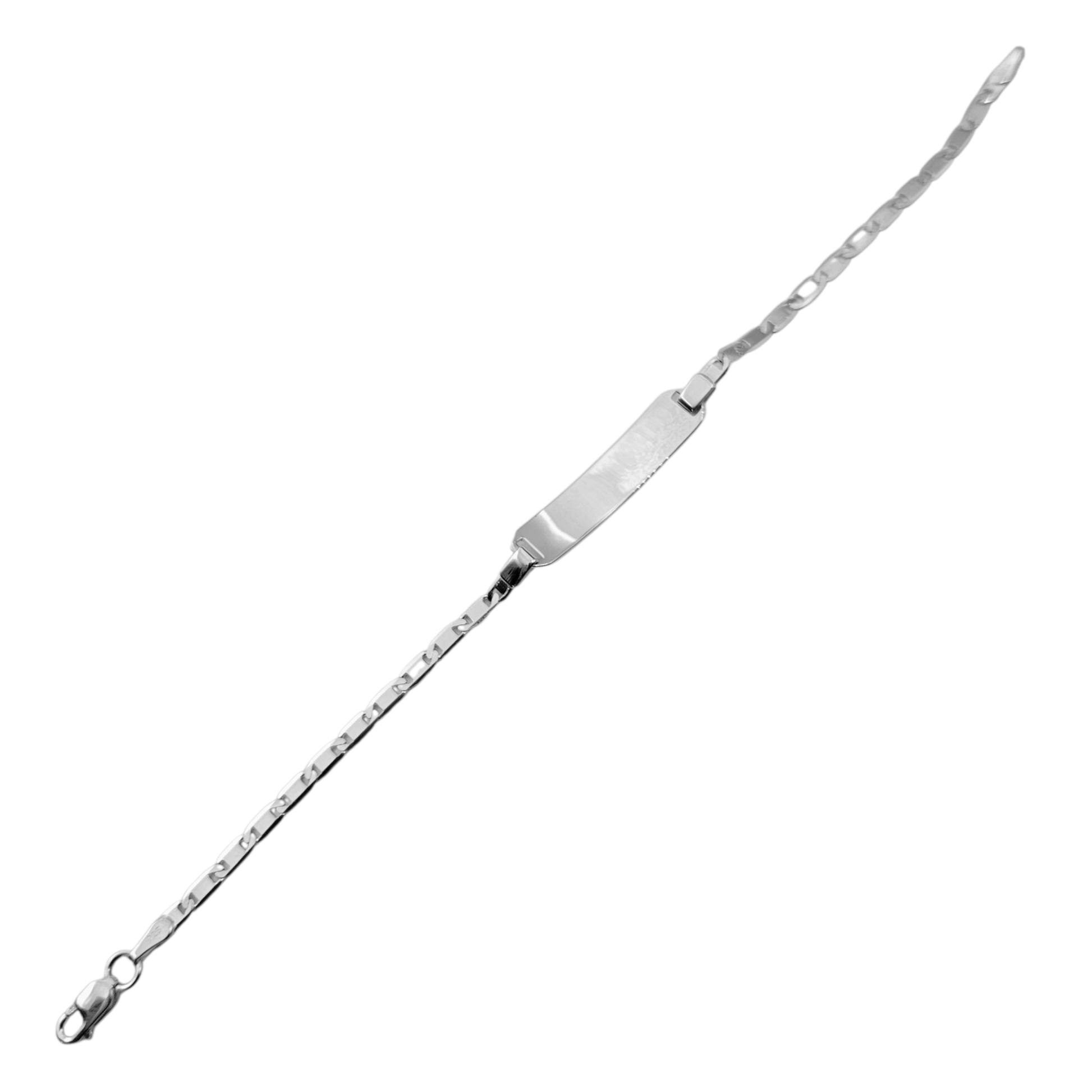 Engravable Silver Mariner Kids Bracelet for Boy or Girl