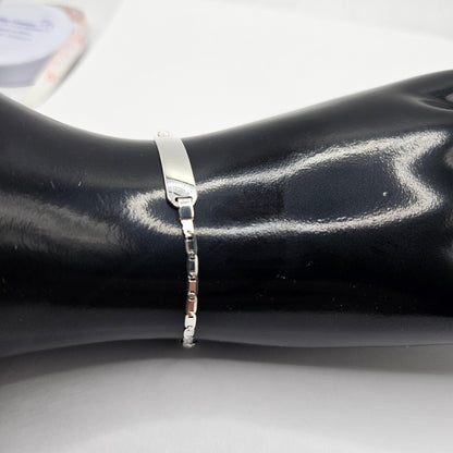 Engravable Silver Mariner Kids Bracelet for Boy or Girl