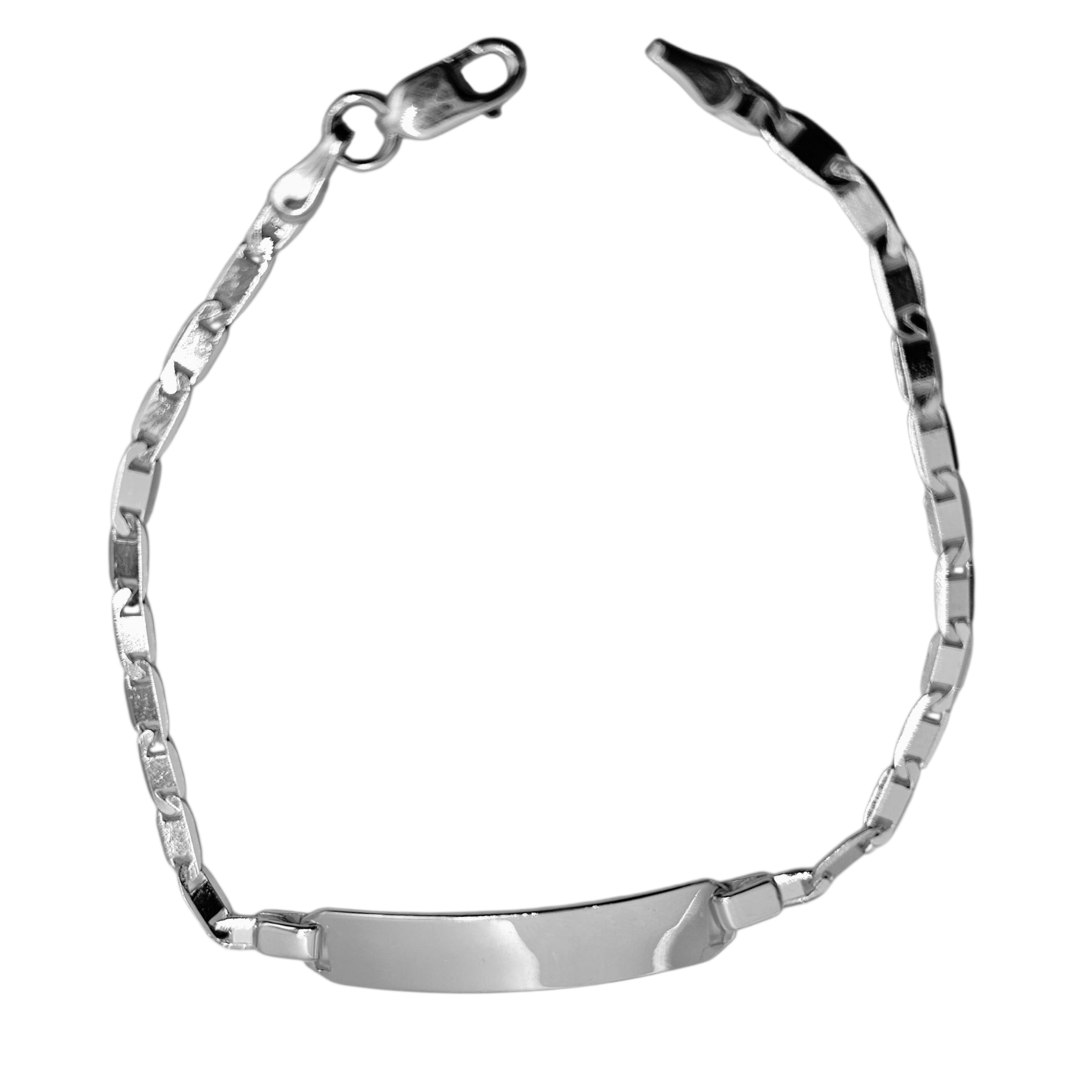 Engravable Silver Mariner Kids Bracelet for Boy or Girl