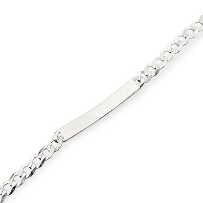 Fancy Customizable Sterling Silver 925 Bracelet 6.5"L Cuban Unisex - Free Laser Engraving